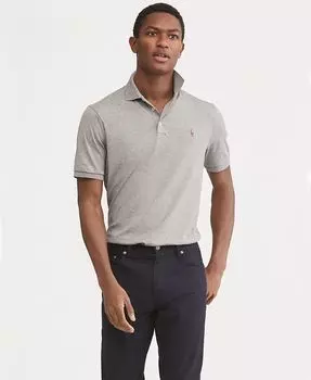 Мужская рубашка-поло классического кроя из мягкого хлопка Polo Ralph Lauren, цвет Steel Heather