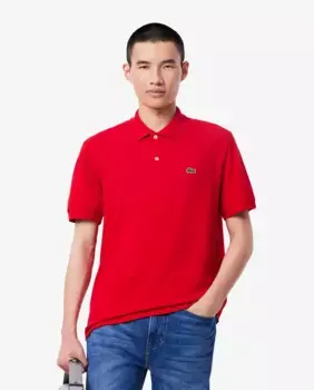 Мужская рубашка-поло классического кроя LIGHT с короткими рукавами Lacoste, красный