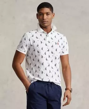 Мужская рубашка-поло классического кроя с принтом Polo Ralph Lauren