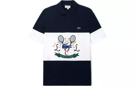 Мужская рубашка-поло LACOSTE, цвет Black/White