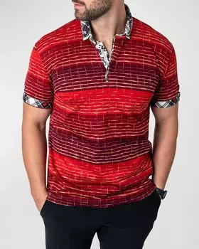 Мужская рубашка-поло MozartUndecided Maceoo, цвет Red