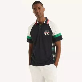 Мужская рубашка-поло Nautica Competition Sustainably Crafted Colorblock Classic Fit, темно-синий