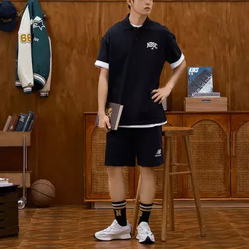 Мужская рубашка поло New Balance, цвет Black