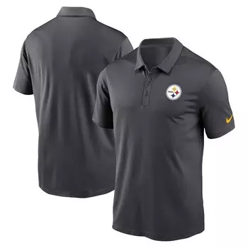 Мужская рубашка-поло Nike Anthracite Pittsburgh Steelers Franchise Team Logo Performance, цвет Stl Grey