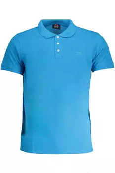 Мужская рубашка-поло Norway 1963 с коротким рукавом и воротником на пуговицах, голубой