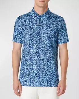 Мужская рубашка-поло OoohCotton Victor Bugatchi, цвет Air Blue