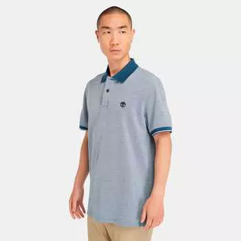Мужская рубашка-поло Oyster River Oxford с коротким рукавом Timberland, цвет dark denim