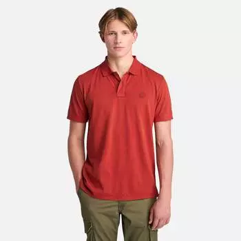 Мужская рубашка поло Oyster River Washed с коротким рукавом Timberland, цвет burnt henna