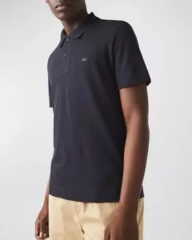Мужская рубашка-поло пике из органического эластичного хлопка Lacoste, цвет Black