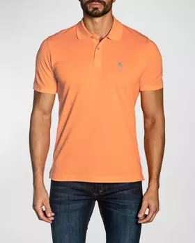 Мужская рубашка поло Pima из хлопкового трикотажа Jared Lang