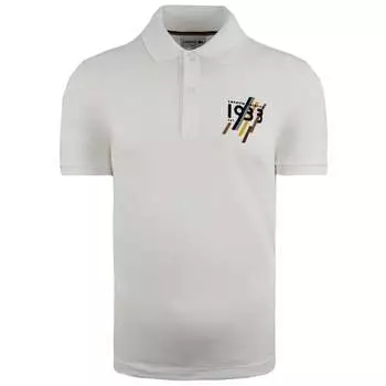 Мужская рубашка поло приталенного кроя Lacoste, белый