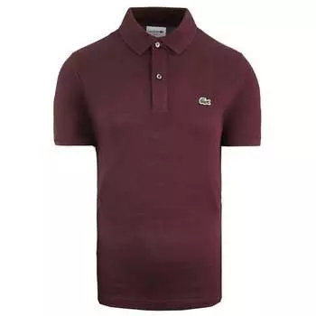 Мужская рубашка поло приталенного кроя Lacoste, бургундия