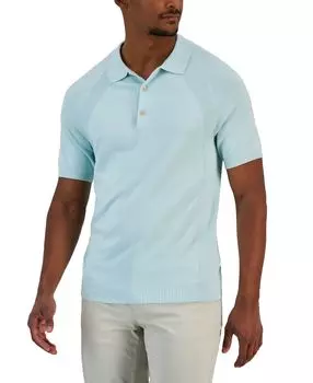 Мужская рубашка-поло прямого кроя из свитера и трикотажа, созданная для macy's Alfani