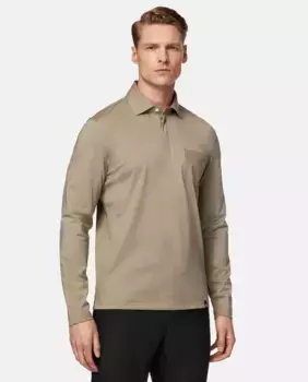 Мужская рубашка-поло прямого кроя с коротким рукавом Boggi Milano, черный