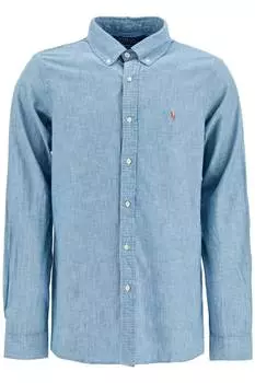 Мужская рубашка Polo Ralph Lauren Custom Fit из шамбре, синий