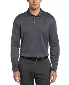 Мужская рубашка-поло с длинным рукавом для гольфа с узором «гусиные лапки» PGA TOUR, мульти