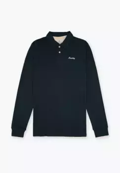Мужская рубашка-поло с длинными рукавами из пике Makarthy, тёмно-синий