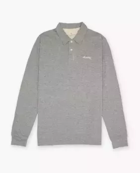 Мужская рубашка-поло с длинными рукавами из пике Makarthy, серый