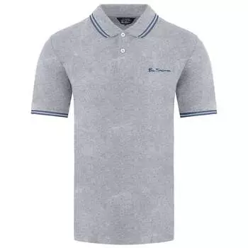 Мужская рубашка-поло с двумя кончиками Ben Sherman, серый