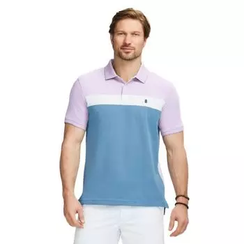 Мужская рубашка-поло с коротким рукавом Advantage Performance Color Block Izod, цвет viola