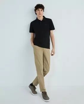 Мужская рубашка-поло с коротким рукавом Boss Orange, черный