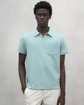 Мужская рубашка поло с коротким рукавом и передним карманом Ecoalf, зеленый