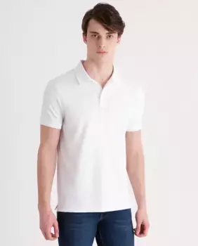 Мужская рубашка поло с коротким рукавом и монограммой Calvin Klein Jeans, белый