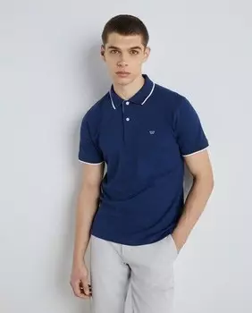 Мужская рубашка-поло с короткими рукавами Easy Wear, синий