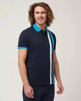 Мужская рубашка-поло с короткими рукавами Harmont&Blaine, синий