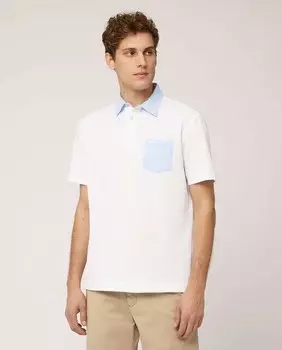 Мужская рубашка-поло с короткими рукавами Harmont&Blaine, белый