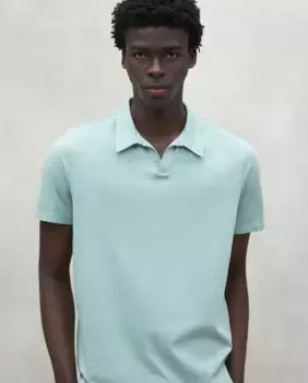 Мужская рубашка поло с короткими рукавами и воротником-стойкой Ecoalf, зеленый