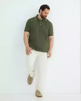 Мужская рубашка поло с короткими рукавами и пике Emidio Tucci, хаки