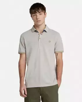 Мужская рубашка поло с короткими рукавами Oxford Slim fit Timberland, бежевый