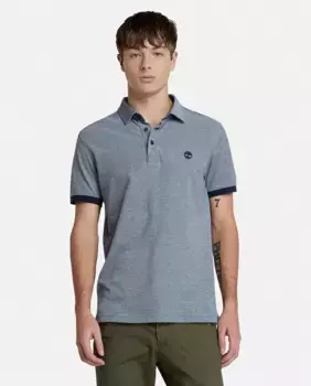 Мужская рубашка поло с короткими рукавами Oxford Slim fit Timberland, тёмно-синий