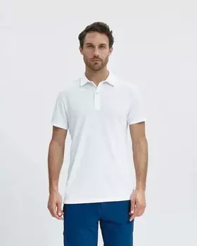 Мужская рубашка-поло с короткими рукавами, устойчивая к загрязнениям Sepiia, белый