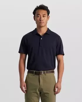 Мужская рубашка-поло с короткими рукавами, устойчивая к загрязнениям Sepiia, темно-синий