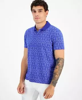 Мужская рубашка-поло с логотипом Armani Exchange, цвет Bluing/ White