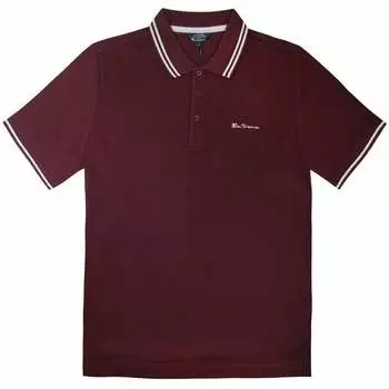 Мужская рубашка-поло с логотипом Ben Sherman, бургундия
