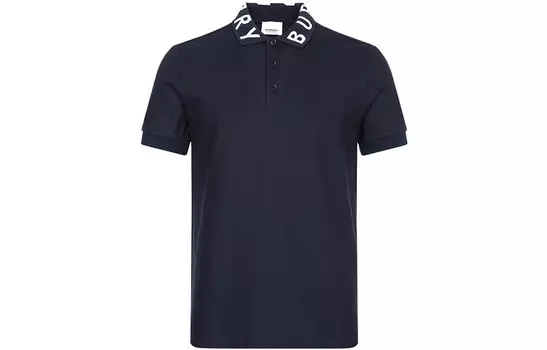 Мужская рубашка поло с логотипом Ryland Collar, темно-синяя Burberry, темно-синий