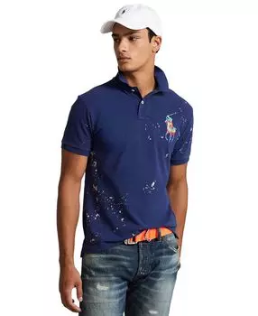 Мужская рубашка-поло slim fit big pony mesh на заказ Polo Ralph Lauren