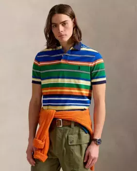 Мужская рубашка-поло стандартного кроя из пике Polo Ralph Lauren, мультиколор