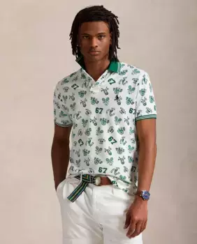 Мужская рубашка-поло стандартного кроя из пике Polo Ralph Lauren, мультиколор