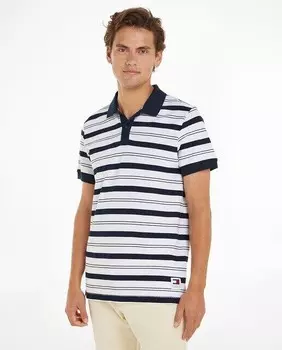 Мужская рубашка-поло стандартного кроя с короткими рукавами Tommy Jeans, темно-синий