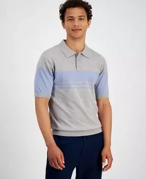 Мужская рубашка-поло стандартного кроя в полоску с цветными блоками And Now This