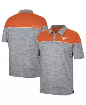 Мужская рубашка-поло texas longhorns birdie серого и оранжевого цвета с меланжевым покрытием Colosseum, мульти