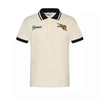 Мужская рубашка поло Tiger Tail Series Off White Kenzo, кремовый