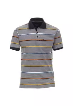 Мужская рубашка-поло в полоску CASAMODA, цвет Graues Mittelblau