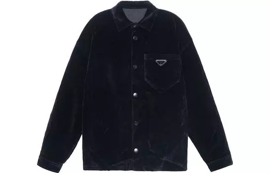 Рубашка мужская Prada Triangle-logo, черный