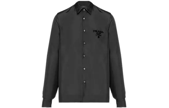 Рубашка мужская Prada удлиненная, черный