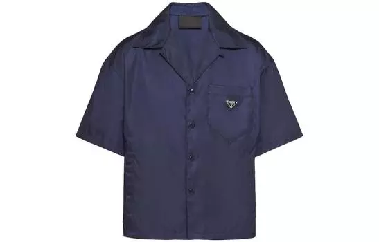Рубашка мужская Prada с логотипом, синий